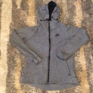 Nike grey zip up hoodie